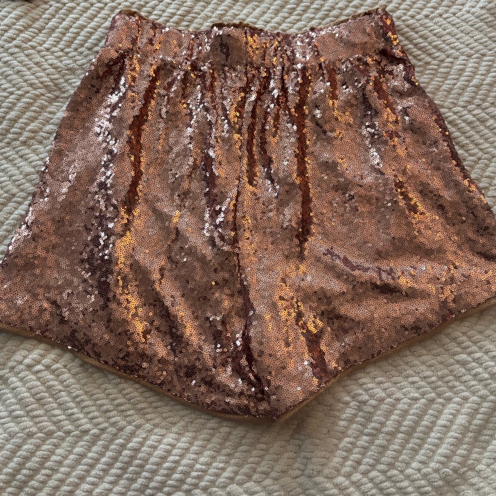 Sequin Drawstring Shorts - Picture 4 of 10